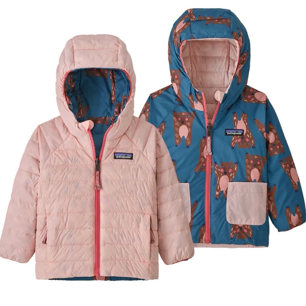 Patagonia Pink and Blue Reversible Jacket